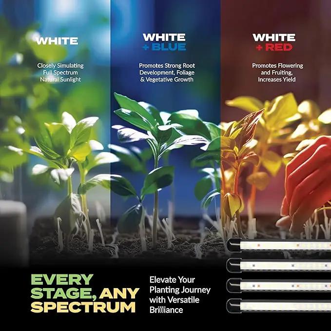 Bloom Lume LED Grow Lights for Indoor Plants Full Spectrum - Features Multi-Mode Color Spectrums, Dimmable, Auto Timer, Clip on Goosneck Plant Lamp by GreenHaven Gardens
