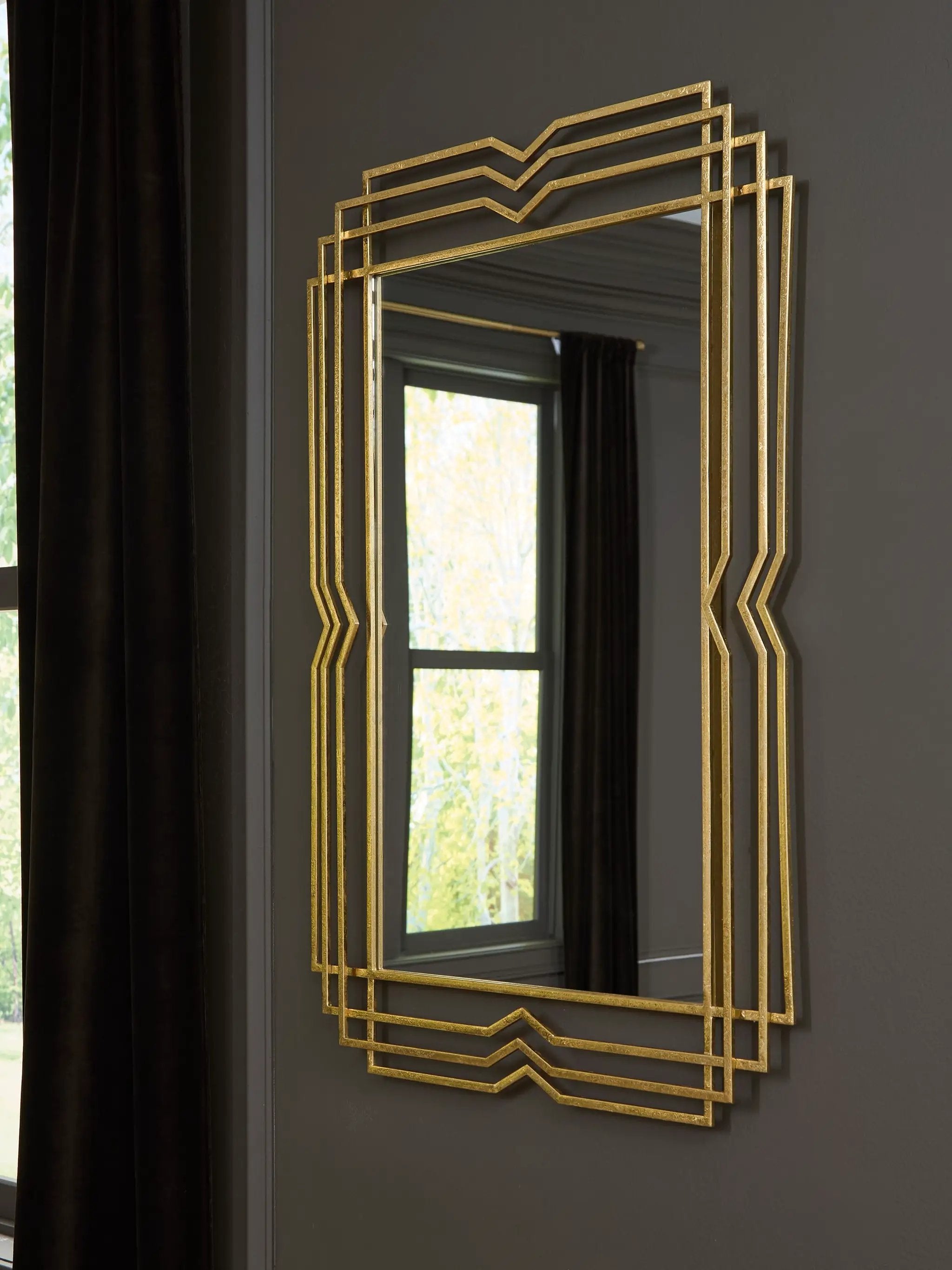 Claybrook - Accent Mirror - Gold Finish by Unique Piece Furniture