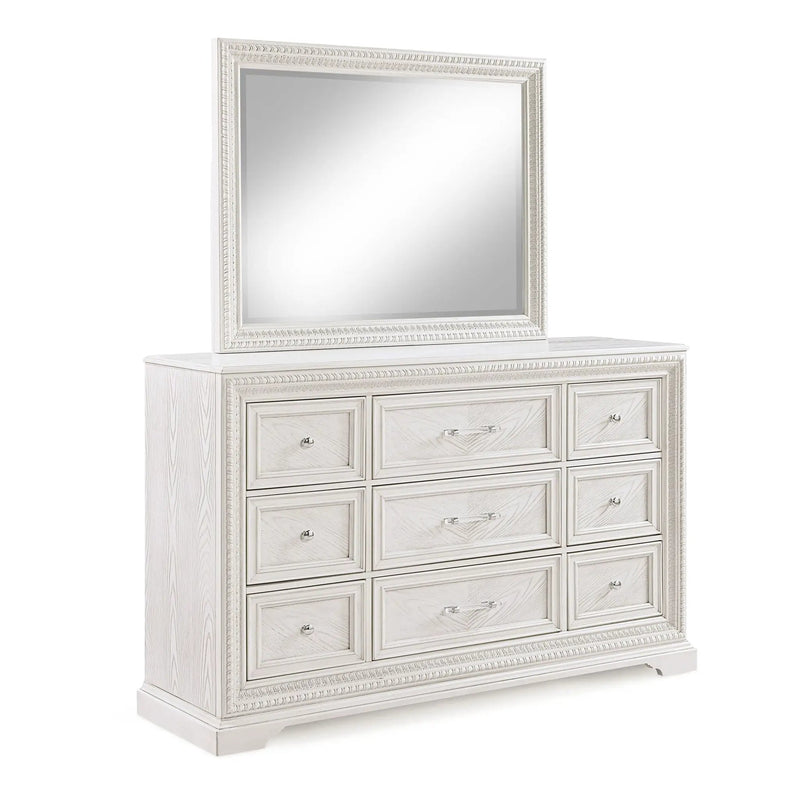 6 Drawer Storage Dresser Antique Wooden Bedroom Furniture - Antique White by Unique Piece Furniture