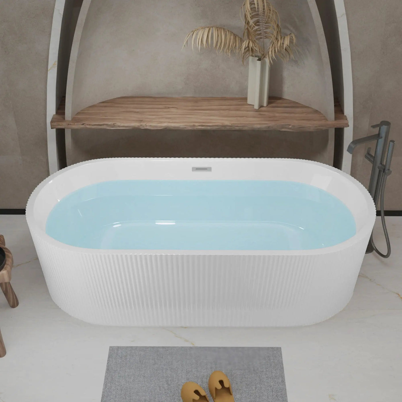 Linear Freestanding Soaker Tub by HouseOfZazla