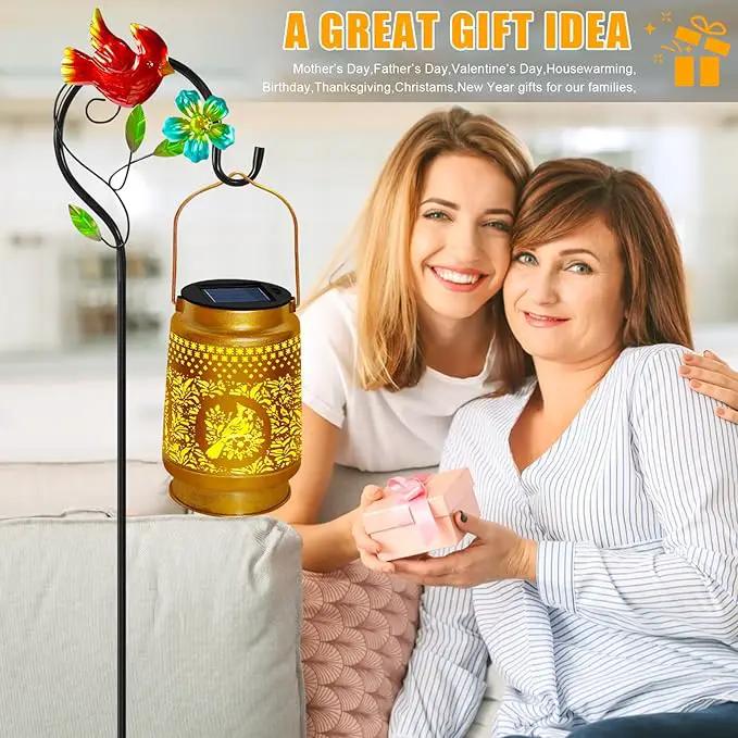 TEDOF Solar Lanterns Outdoor Waterproof,Cardinal Solar Lights Garden Decor Gifts for Mom Women Grandma Decoration Outside for Yard, Patio,Backyard,Porch by GreenHaven Gardens