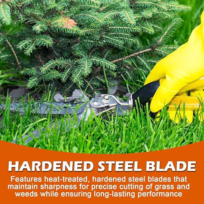 Upgraded Grass Shears, Grass Trimming Shears, Hand Grass Clippers, Gardening Scissors for Garden, Lawn Edges by GreenHaven Gardens