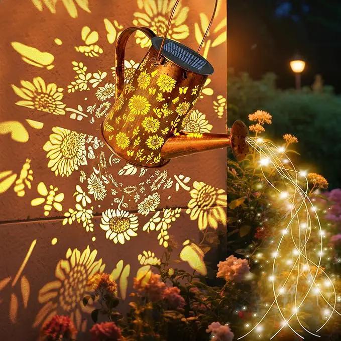 VOOKRY Solar Lights Outdoor Decoration, Large Hanging Metal Solar Watering Can Lights Waterproof Sunflower Garden Decor Yard Lights Outside for Porch Lawn Patio, Birthday Gifts for Women Mom Grandma by GreenHaven Gardens