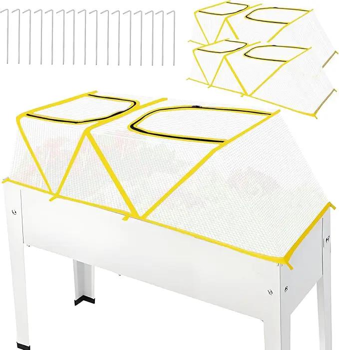 47.2" *14.6" *13.4" Foldable Garden Row Accelerator Plants Cover for Raised Garden Bed, Mini Greenhouse Cover with Two Air Hole and Breathable Mesh, Frost Cover for Plant Vegetable Seedling Protector by GreenHaven Gardens