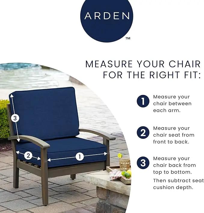 Arden Indoor/Outdoor Foam Seat Pad, 2 Pack, 17 x 16, Patio Cushion, Water Repellent, Fade Resistant, Foam Cushion Ruby Red Leala by GreenHaven Gardens