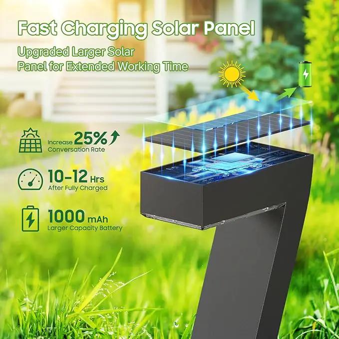WdtPro Solar Lights Outdoor Pathway Lights, 6 Pack Upgraded Bright LED Outdoor Solar Light for Outside, IP65 Waterproof Solar Garden Light for Yard, Driveway, Walkway, Landscape, Patio Decor by GreenHaven Gardens