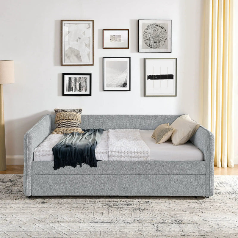 Upholstered Daybed & 2 Drawers by Unique Piece Furniture