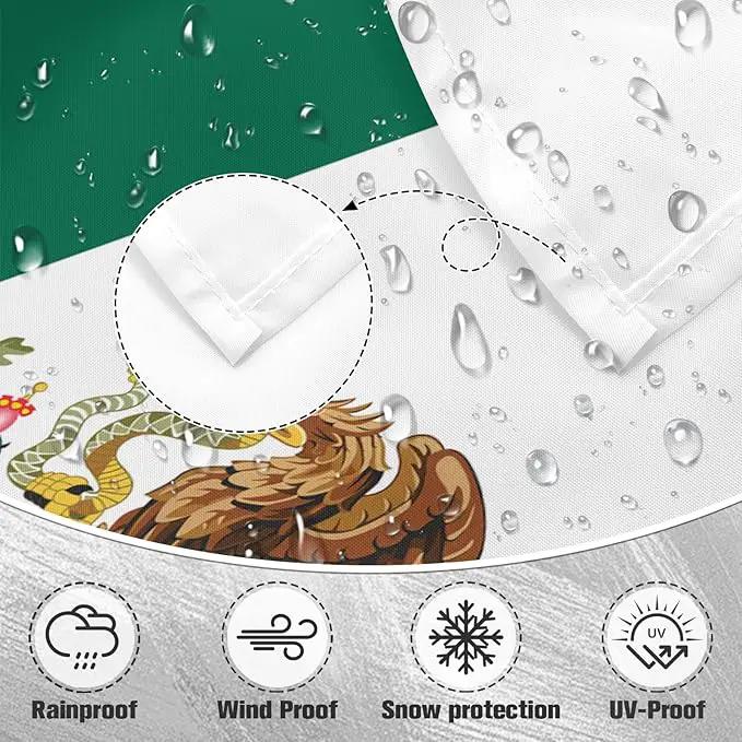 Mexico Mexican Michoacan Flag Garden Yard House 2x3 ft Flags Double Sided Print Banner Indoor Outdoor Party Home Decorations for Boat Dorm House Balcony by GreenHaven Gardens