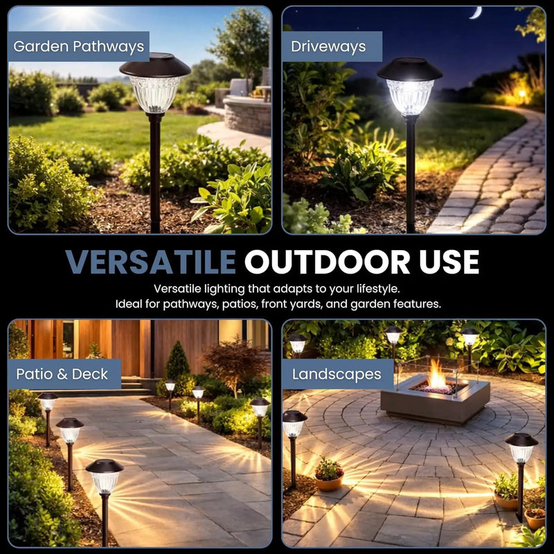 Energizer 10 Pack Solar LED Pathway Lights Outdoor-Stainless Steel by Outdoor Solar Outlet