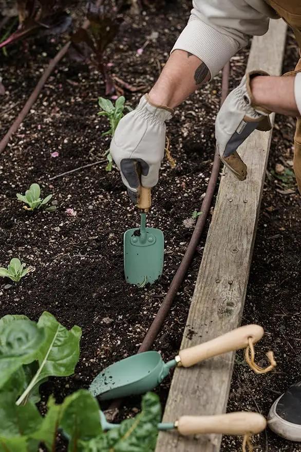 Barebones Spade Hand Trowel - Gardening Hand Tools - Stainless Steel Spade Shovel - Premium Quality Garden Spade - Japanese Garden Tool - Multipurpose Tool (Ash/Mint) by GreenHaven Gardens