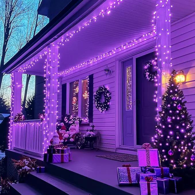 JMEXSUSS 2 Pack Purple Solar Christmas Lights, Total 400 LED 151FT Purple Solar Lights Outdoor Waterproof, 8 Modes Purple Christmas Lights for Outside Patio Yard Halloween Tree Christmas Decorations by GreenHaven Gardens