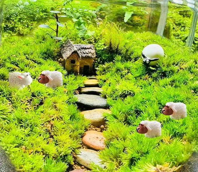 150 Pcs Mini Sheep Figurines Mini Resin Sheep Mini Garden Sheep for Dollhouse Bonsai Micro Landscape Fairy Home Garden Decor DIY Craft by GreenHaven Gardens