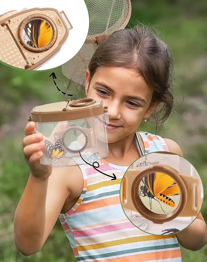 ROBUD Upgraded Kids Explorer Kit, Bug Catcher Kit with Wild Adventure Binoculars, Green Outdoor Exploration Set for Camping, Montessroi Toy for Kids Coming Closer to Nature，WRP30 by GreenHaven Gardens