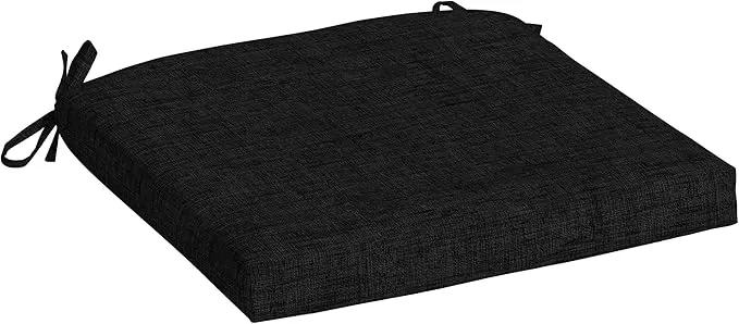 Arden Indoor/Outdoor Seat or Rocking Chair Cushion, 19 x 18, Water Repellent, Rain Proof, Fade Resistant Cushion for Rocking or Dining Chairs Black Leala by GreenHaven Gardens