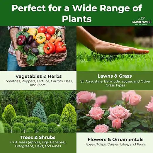 10-10-10 Plant Fertilizer Slow Release - 10 10 10 All Purpose Granular Garden Fertilizer for Vegetables, Tomato, Arborvitae, Shrubs, Rose, Flowers, Fruit, Fig Trees (4 QUARTS) by GreenHaven Gardens