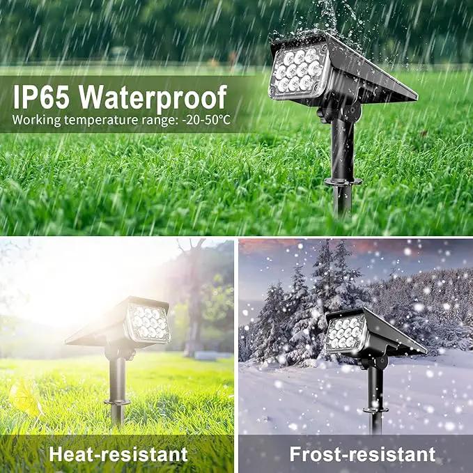 Green Solar Spot Lights Outdoor, St. Patrick's Day Decor Lights with IP65 Waterproof 20 LEDs Solar Landscape Spotlights for Garden Path Yard Holiday Christmas 4 Pack by GreenHaven Gardens