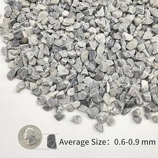 2lbs Grey Pebbles for Landscaping, 3/8inch Small Rocks for Succulent Cactus Plants, Natural Polished Pebbles, River Rocks for Plants, Vases, Gardening by GreenHaven Gardens