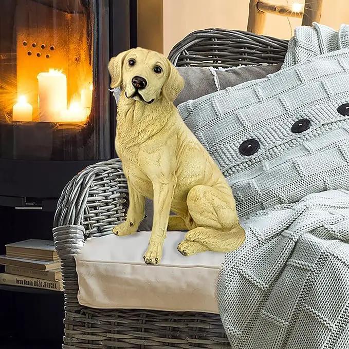 Design Toscano Golden Labrador Retriever Dog Garden Statue, 15 Inch, Full Color by GreenHaven Gardens