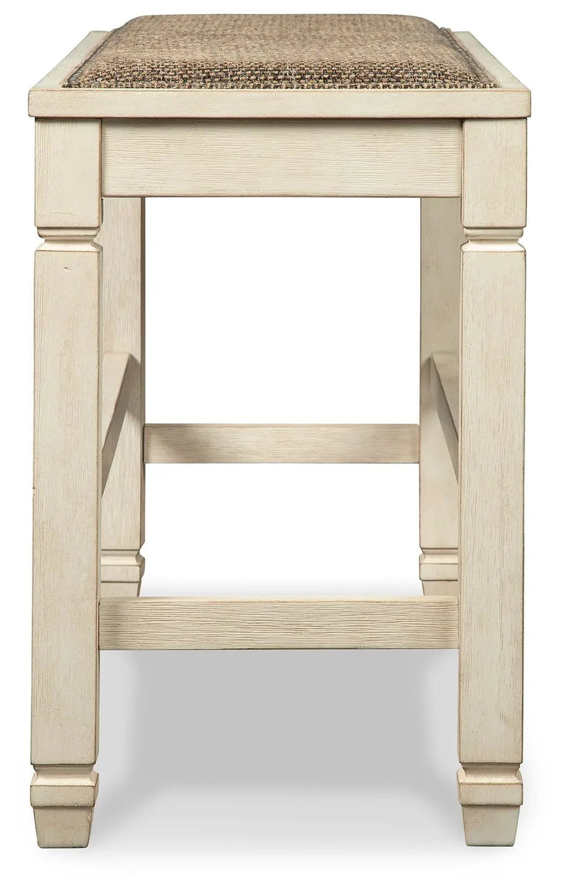Bolanburg - DBL Counter UPH Bench - Beige by Unique Piece Furniture