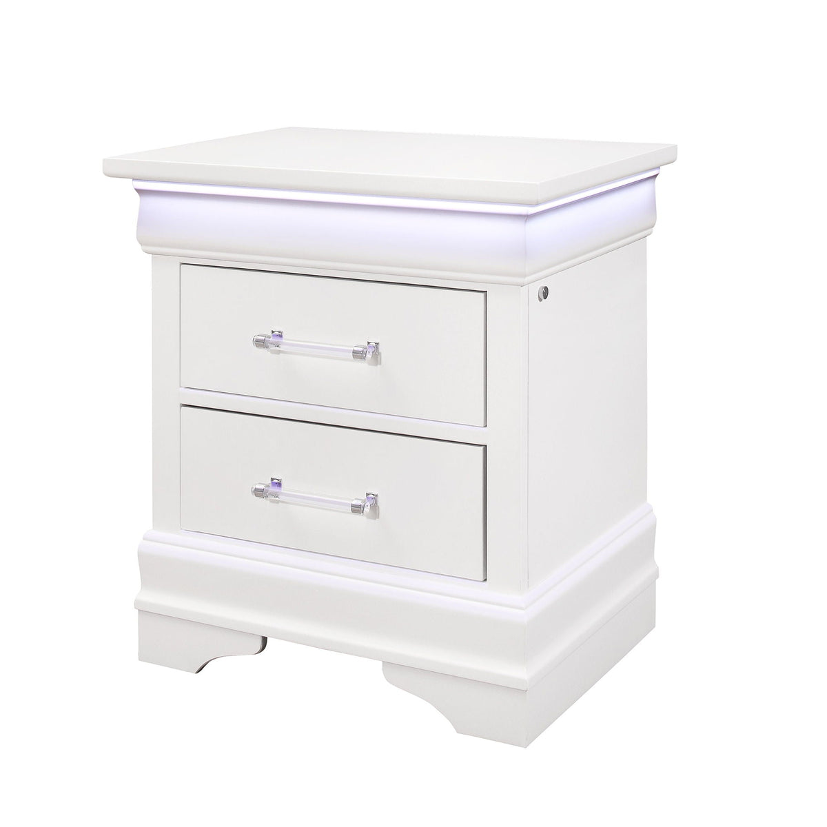 Charlston Nightstand with LED Lighting – Blue or White, photo 9 of 14