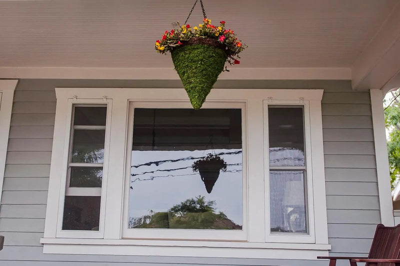 SuperMoss (29280 MossWeave Hanging Basket | Outdoor Hanging Planter with Moss | Decorative Plant Hanger for Porch, Balcony, Garden & Home Décor, Cone, Medium 12.5” D, Green by GreenHaven Gardens