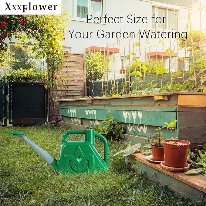 XXXFLOWER 1.5 Gallon Green Watering Can Outdoor Garden Flower Plant, Lightweight 6 L Water Cans with Detachable Nozzle Watering Pot for Office House Garden by GreenHaven Gardens