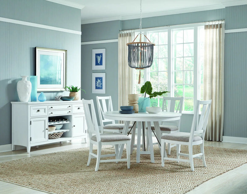 Heron Cove - Round Dining Table - Chalk White by Unique Piece Furniture