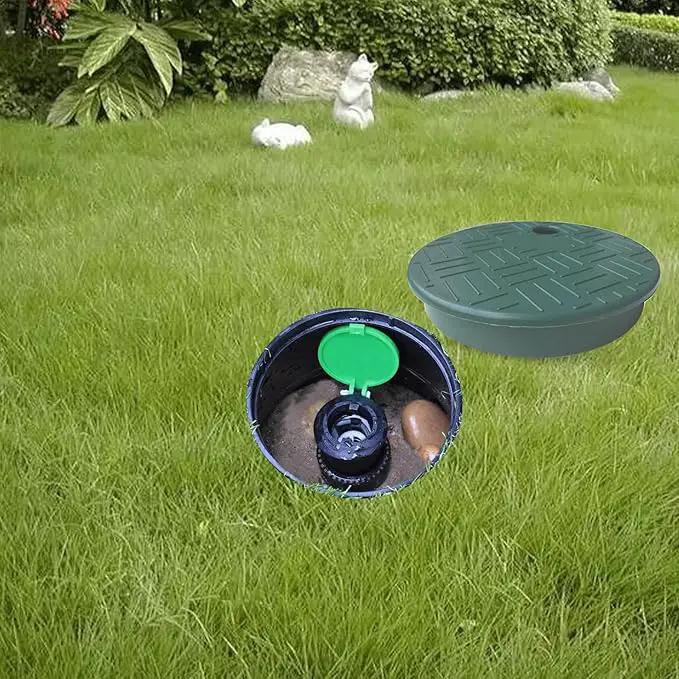 2 Pcs Valve Box Cover Lid ID 5.5" OD 6" Replacement Valve Box Irrigation Cover Ground Sprinkler Cover icv Cover Sprinkler Box Cover Lid Sprinkler Covers Garden Lawn Irrigation Box Lid by GreenHaven Gardens