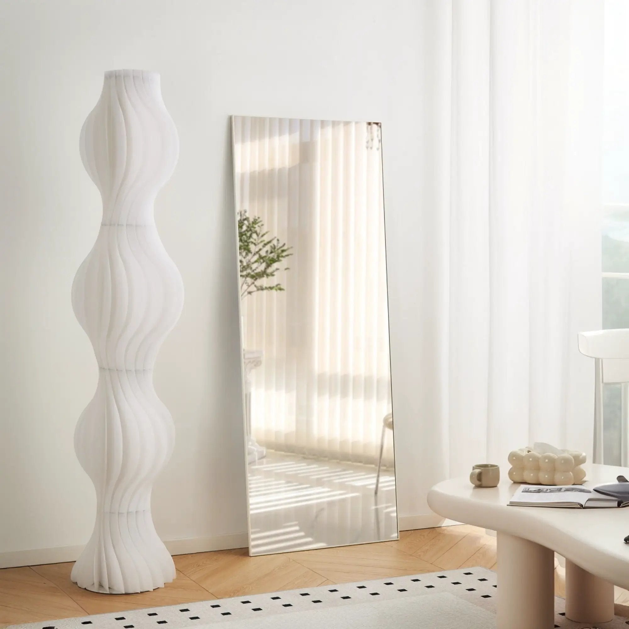 Modern Full Length Mirror With High Definition Shatter Proof Glass And Aluminum Alloy Frame by HouseOfZazla