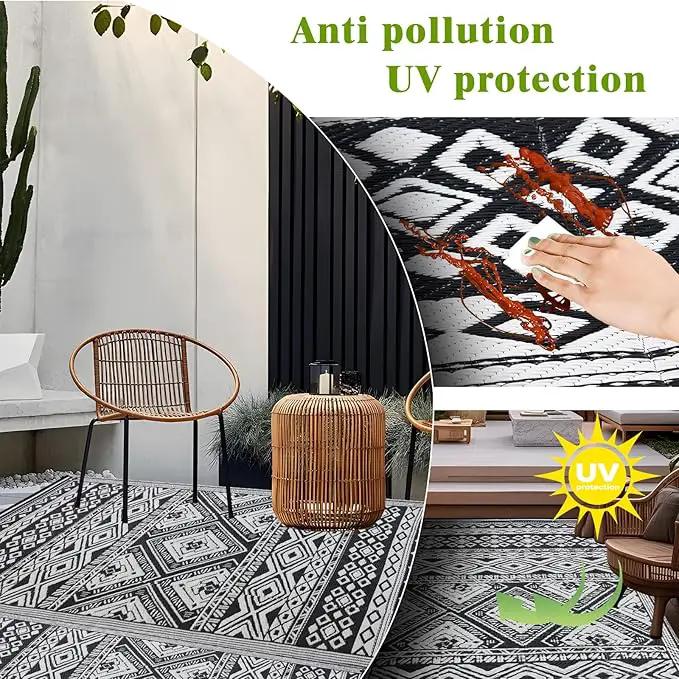 Outdoor Rug 9x12 ft Waterproof, Reversible Outdoor Plastic Straw Rug for Patios Clearance, Outdoor Area Rug Carpet RV Mat for Camping Backyard Deck Porch by GreenHaven Gardens
