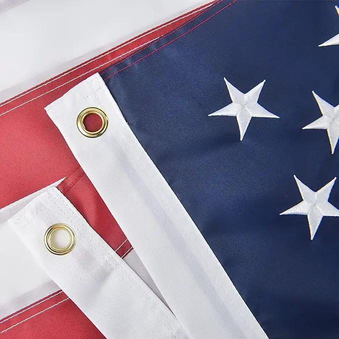 American Flag 5x8 FT, US Flag USA High Wind with Embroidered Stars, Sewn Stripes, Brass Grommets, Durable USA Flag Outdoor Outside by GreenHaven Gardens