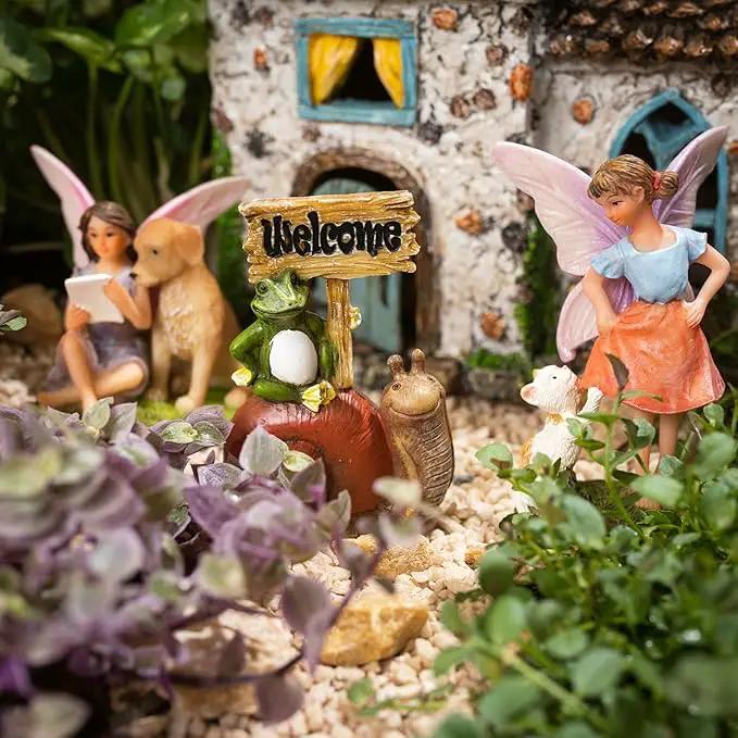Fairy Garden House Kit - Fairy House, Fairy Garden Accessories Outdoor & Fairies for Fairy Garden – Fairy Houses for Gardens Outdoor - 4 Piece Kit for Adults by GreenHaven Gardens