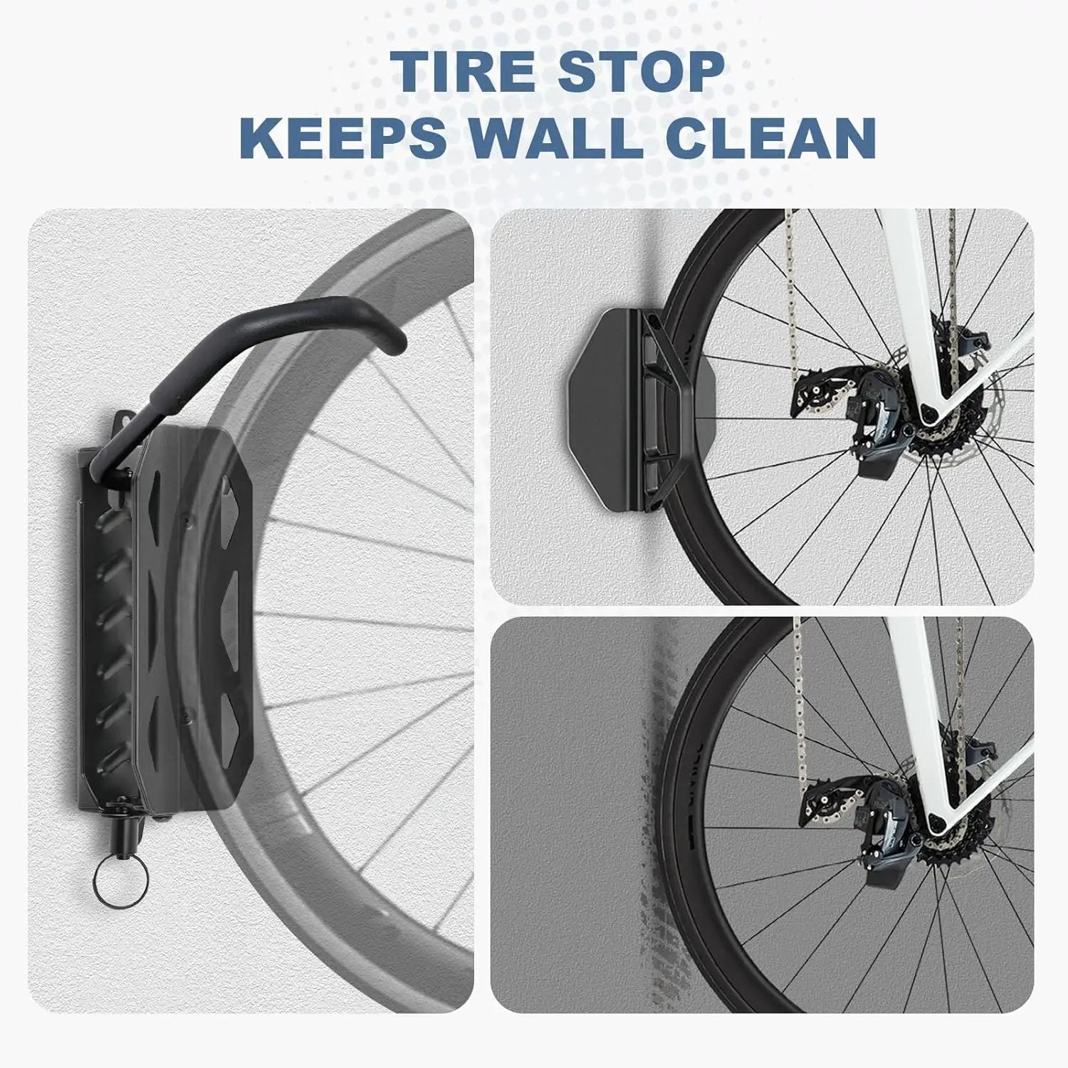 QAQ Swivel Bike Wall Mount, Vertical Bike Rack Garage Holds Up to 66lbs, Bike Hooks for Garage Space-Saving, Easy to Install - 2 Pack by GreenHaven Gardens