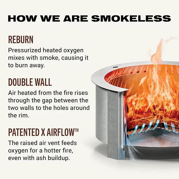 Breeo Smokeless Fire Pit (X Series 24, Corten Steel) | 27.5 inch Smokeless Firepit for Outside | 62 Pounds | Ideal for Families Compatible with Wide Range of Breeo Accessories by GreenHaven Gardens