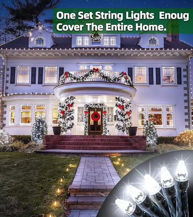 1500 LED 492FT Christmas Lights Outdoors, Green Wire LED String Lights with Timer Memory, Christmas Tree Lights for Indoor Outdoor Christmas Decorations Party Xmas Wedding Garden Patio Cool White by GreenHaven Gardens
