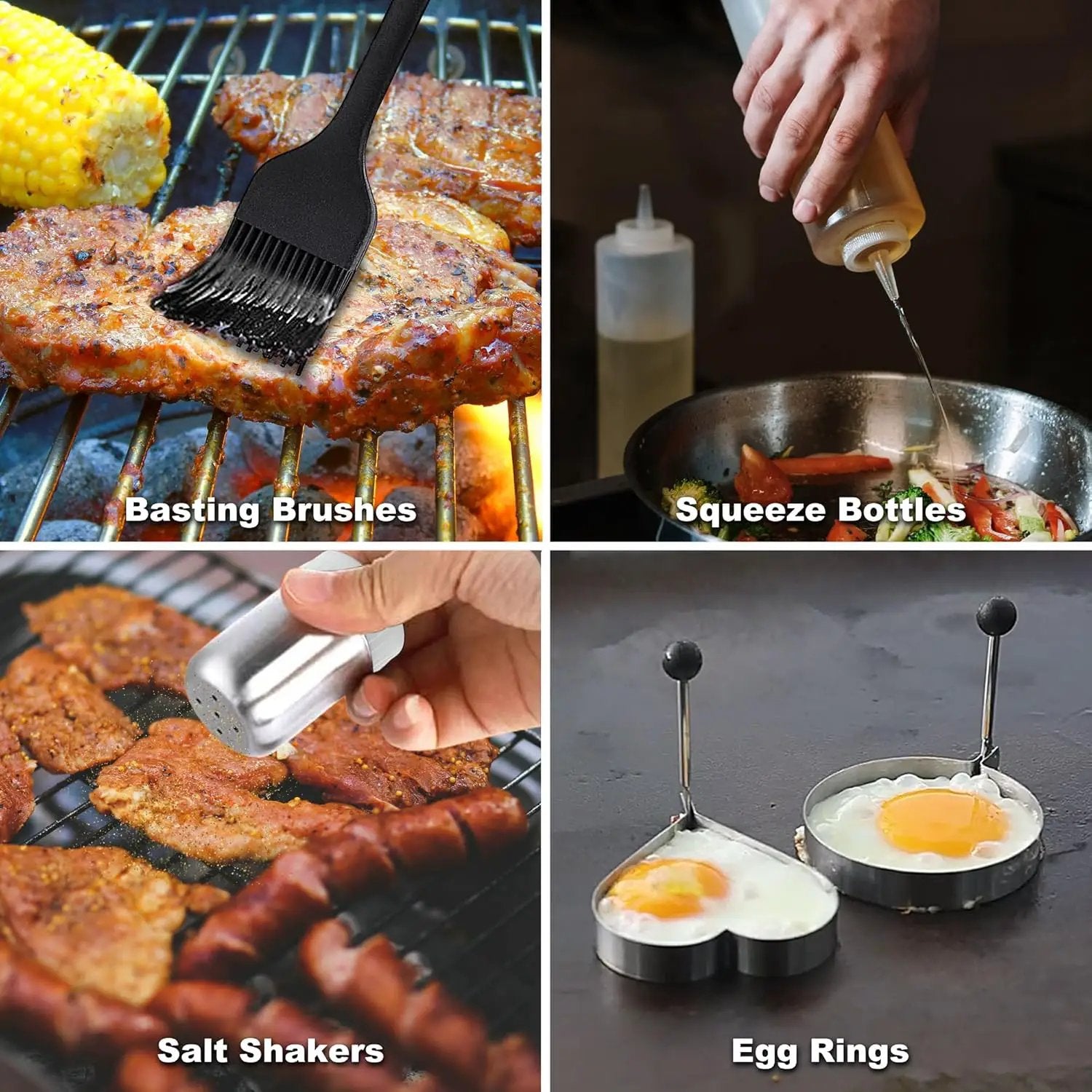 ROMANTICIST 19PCS Griddle Accessories Set - Flat Top Teppanyaki Spatula Set with Scraper, Basting Cover for Camp Chef- Home Cooking Griddle and Outdoor BBQ Gifts for Christmas by GreenHaven Gardens