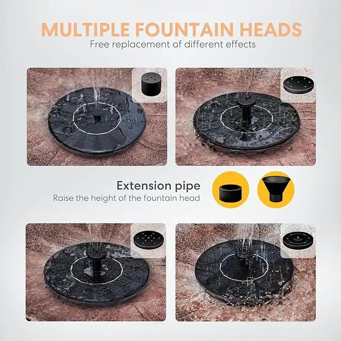 VIVOHOME Polyresin Antique Outdoor Bronze Garden Bird Bath and Solar Powered Round Pond Fountain Combo Set by GreenHaven Gardens