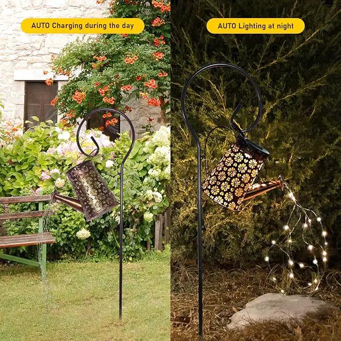 Solar Watering Can Lights Outdoor Waterproof, Retro Metal Hanging Lantern With String Lights, Garden Decor for Patio Porch Lawn Driveway Yards Backyard Pathway by GreenHaven Gardens