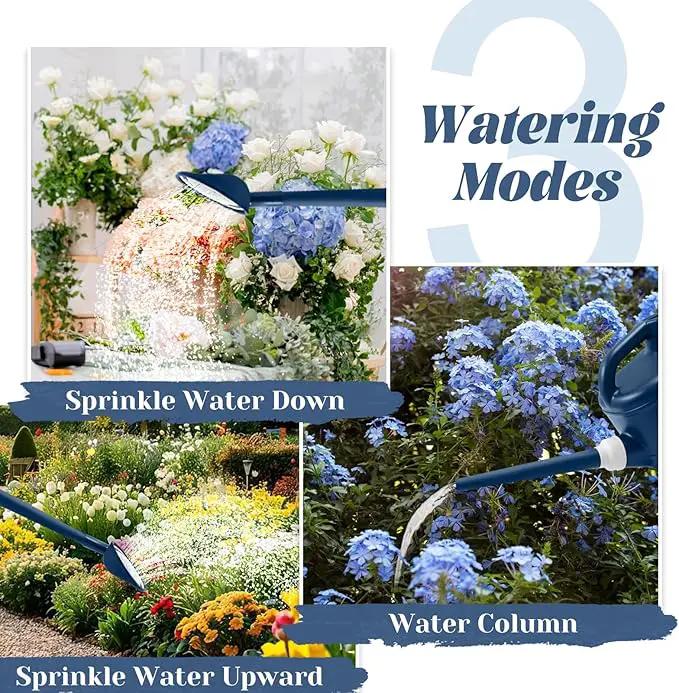 Watering Can for Indoor & Outdoor Plants, Plant Watering Can with Stainless Steel Shower Head, 1 Gallon Plastic Water Can for Garden, Flowers, Vegetable, Greenhouse (AlpineGreen) by GreenHaven Gardens