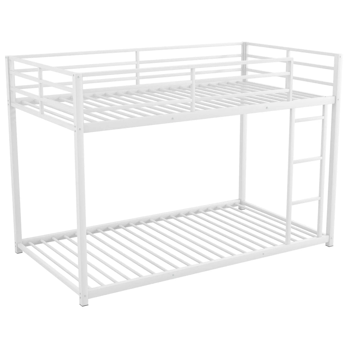 Metal Bunk Bed, Low Bunk Bed With Ladder by HouseOfZazla