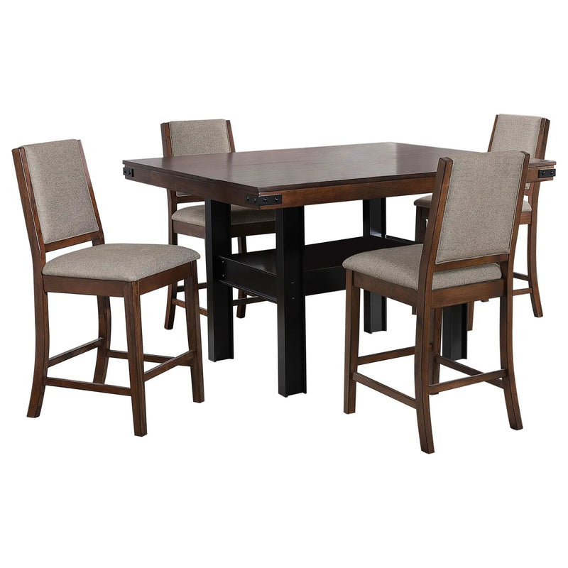 Patterson 5-piece Counter Height Dining Set Mango Oak by Unique Piece Furniture