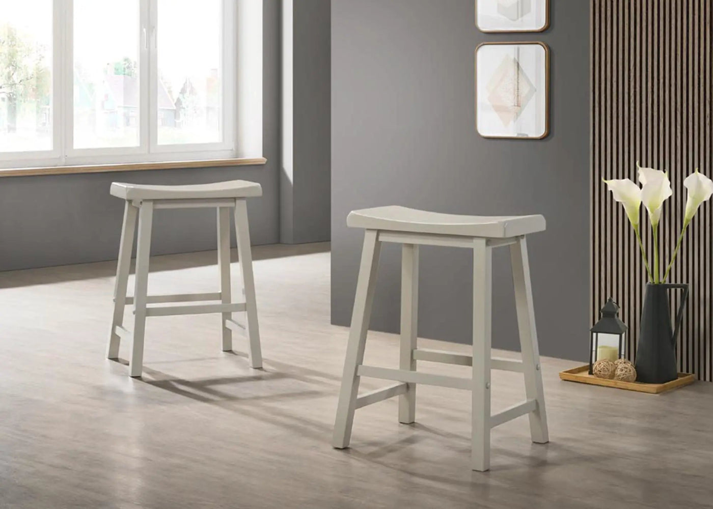 Alonzo - 17.5" Backless Ergonomic Counter Height Stool (Set of 2) by HouseOfZazla
