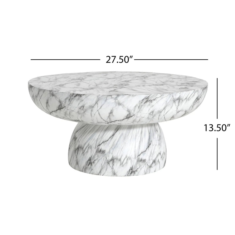 MGO Faux Marble Coffee Table for Indoor and Outdoor Use by HouseOfZazla