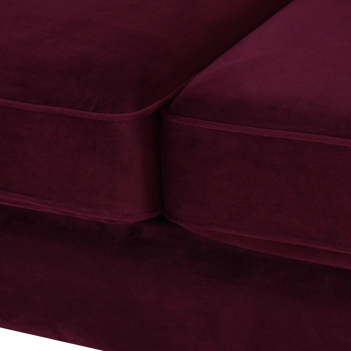 Jack 84" Modern Tuxedo Tufted Sofa, Burgundy Velvet by HouseOfZazla