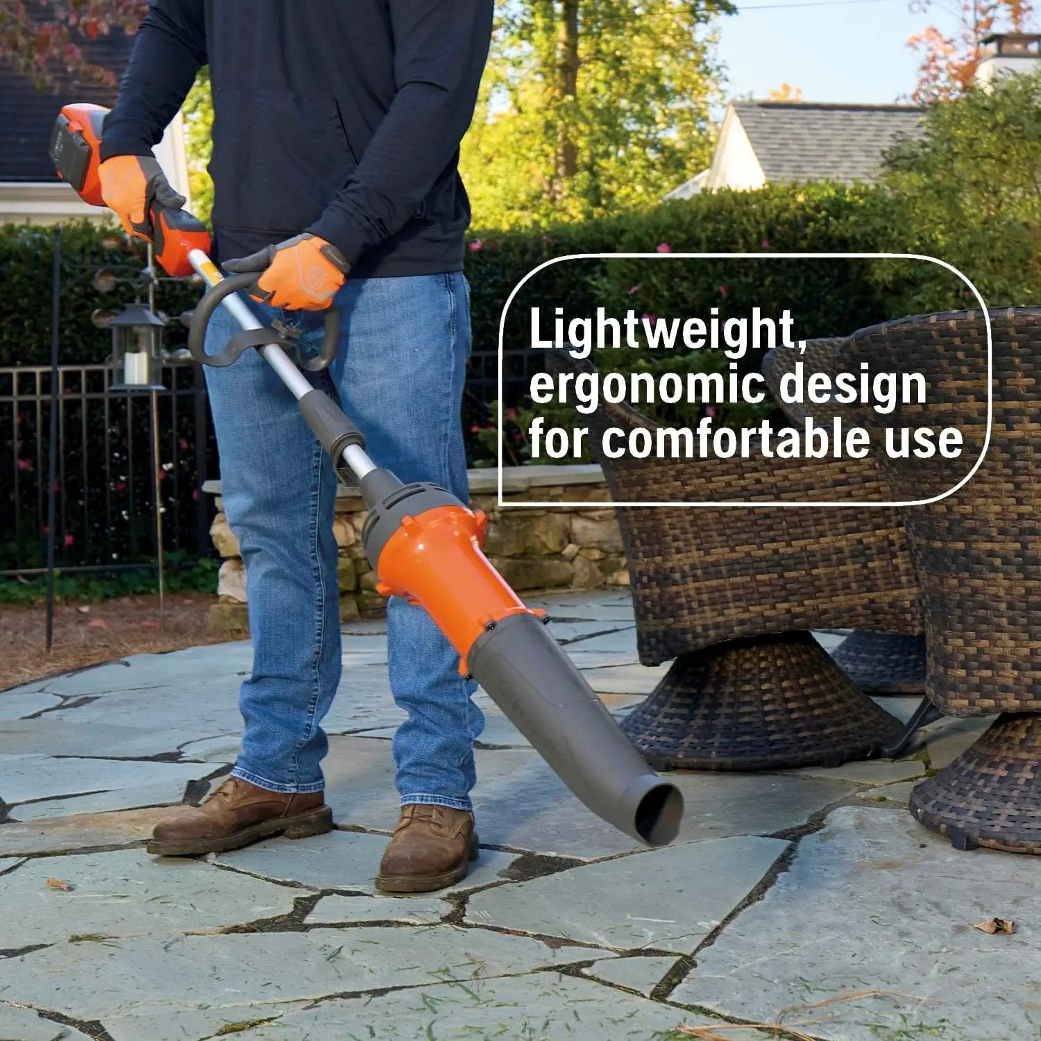 Husqvarna DB110 Leaf Blower Attachment, FLXi Compatible Battery Powered Leaf Blower Attachment, Hook Included for Easy Storage by GreenHaven Gardens