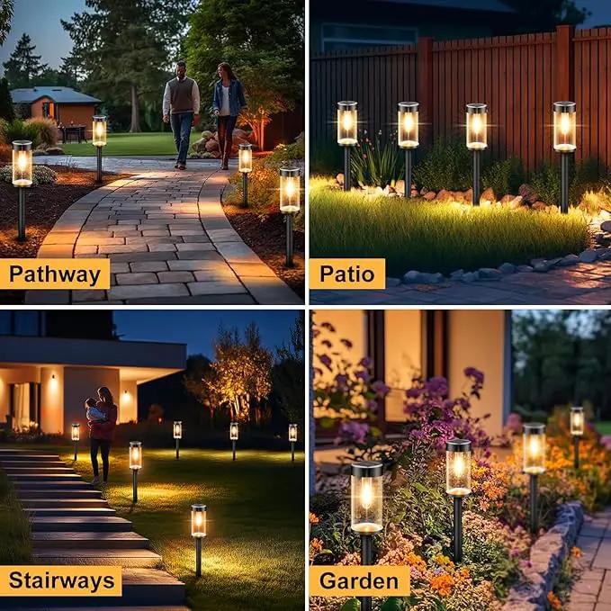 Woolmug Solar Pathway Lights, 6 Pack LED Solar Light Outdoor Waterproof, Auto On/Off Path Lights for Walkway Outside Yard Lawn Sidewalk(Warm White) by GreenHaven Gardens