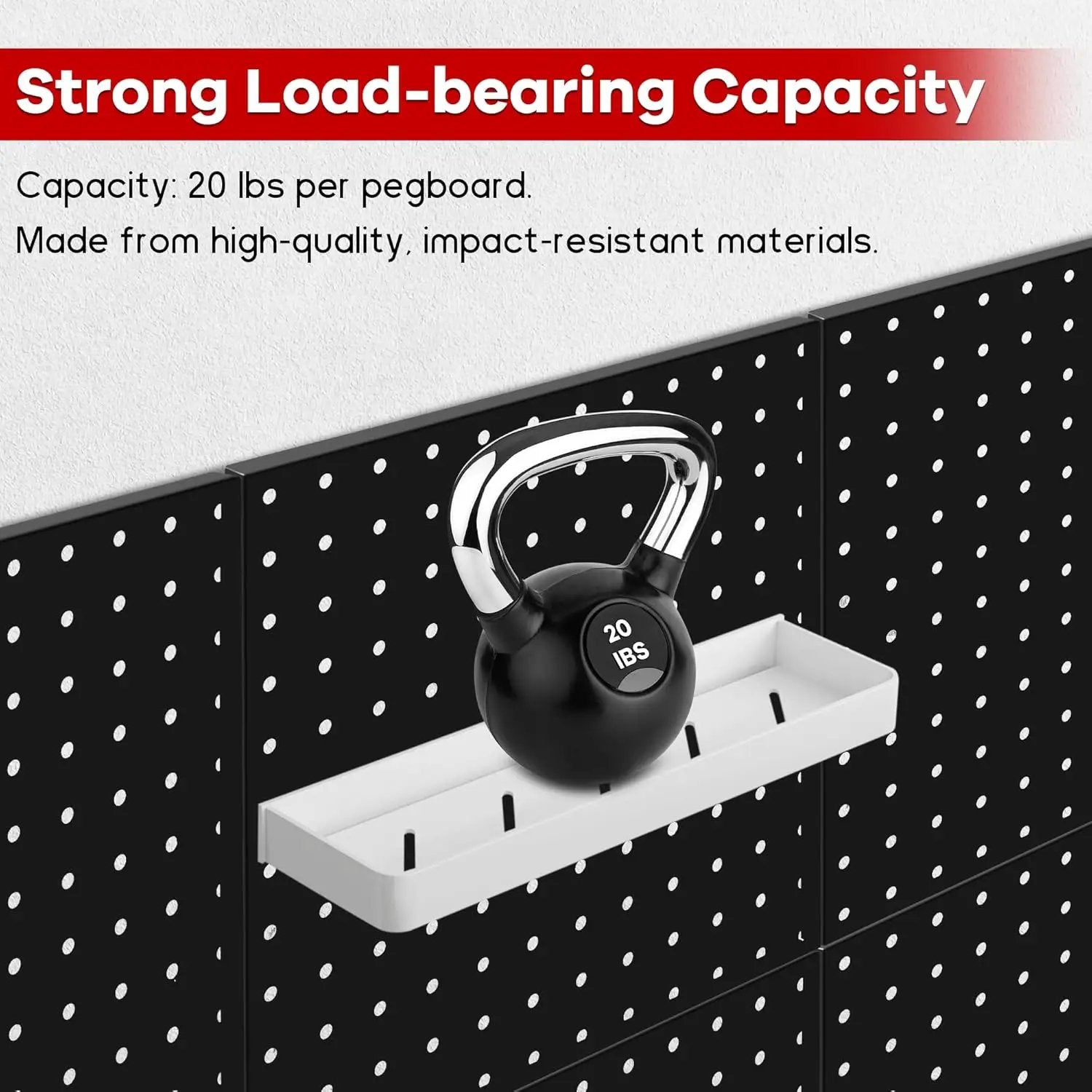 Pegboard Panels 8 Packs Metal Black, Heavy Duty Steel Peg Boards Wall Tool Organizer with Screw for Garage, Tool Storage, Office Organization, Craft Room, Kitchen by GreenHaven Gardens