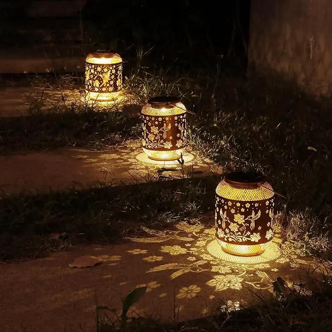 Hummingbird Solar Lanterns Outdoor Waterproof Garden Decor Birthday Gifts for Women Mom Grandma, Hanging Solar Lights Metal Lantern Decoration Outside for Yard, Patio, Backyard, Porch by GreenHaven Gardens