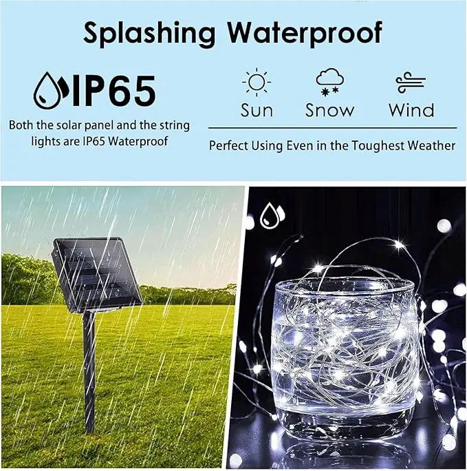 Solar String Lights Outdoor, Upgraded 2-Pack 80FT 200 LED Solar Twinkle Light for Outside, Waterproof Silver Wire 8 Modes Solar Fairy Lights for Garden Patio Tree Christmas Party Wedding (Cool White) by GreenHaven Gardens