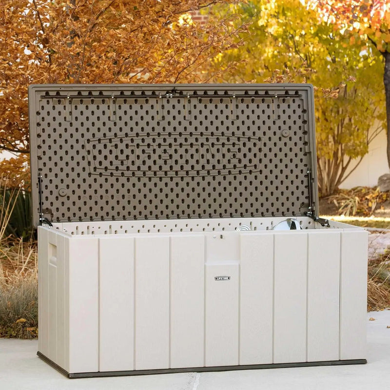 LIFETIME 60254 Heavy-Duty Outdoor Storage Deck Box, 150 Gallon, Desert Sand/Brown by GreenHaven Gardens